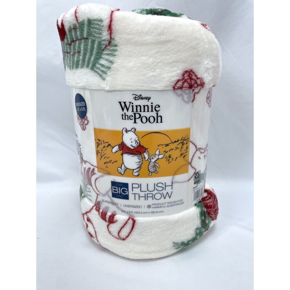 The Big One Winnie the Pooh‎ Christmas Oversized Plush Throw 5x6ft Blanket
